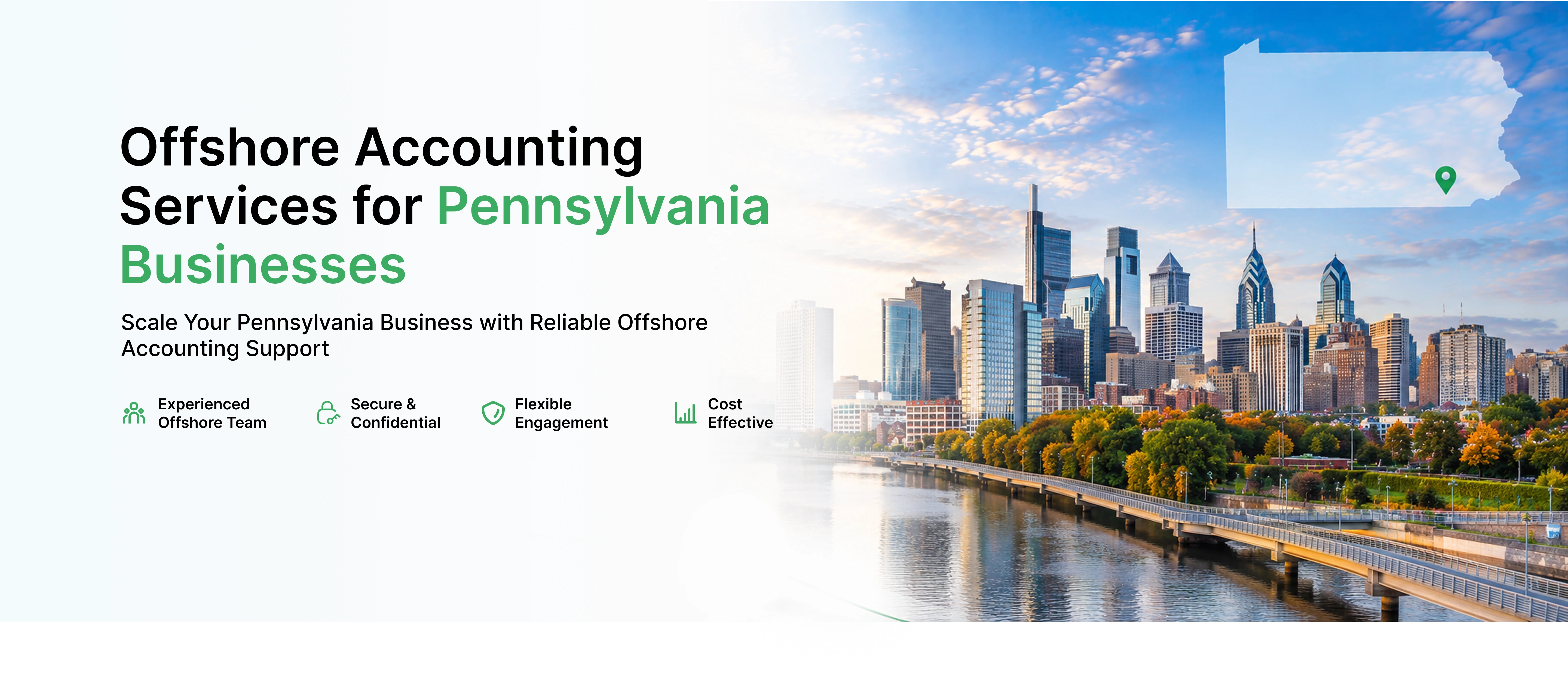 Offshore accounting services for Pennsylvania businesses - Philadelphia skyline