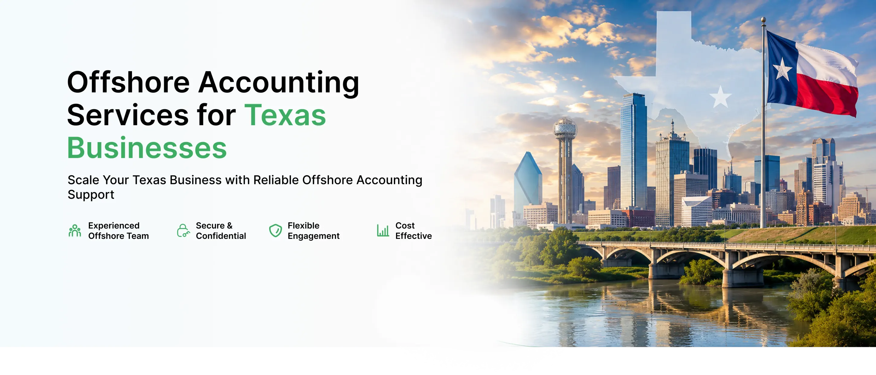Offshore accounting services for Texas businesses - Dallas skyline