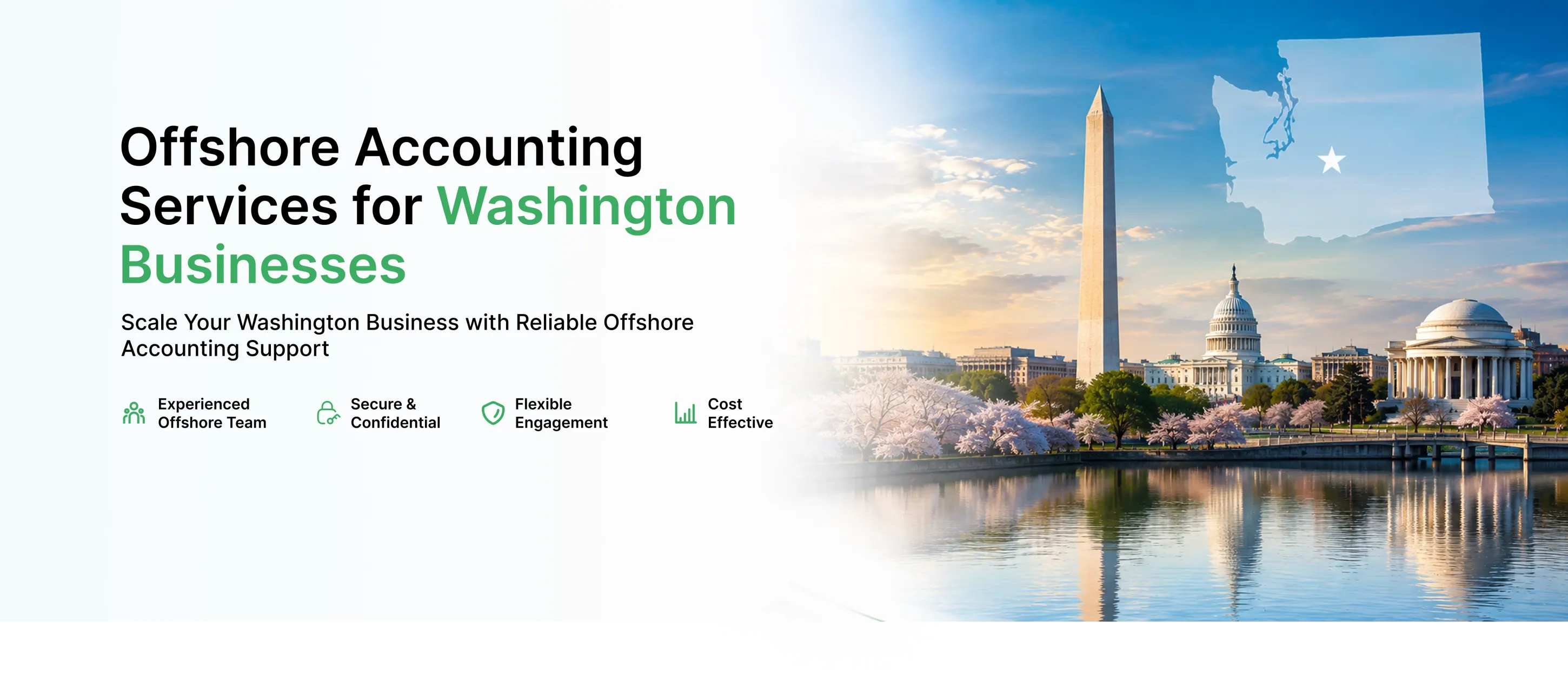 Offshore accounting services for Washington businesses - Seattle and state landmarks