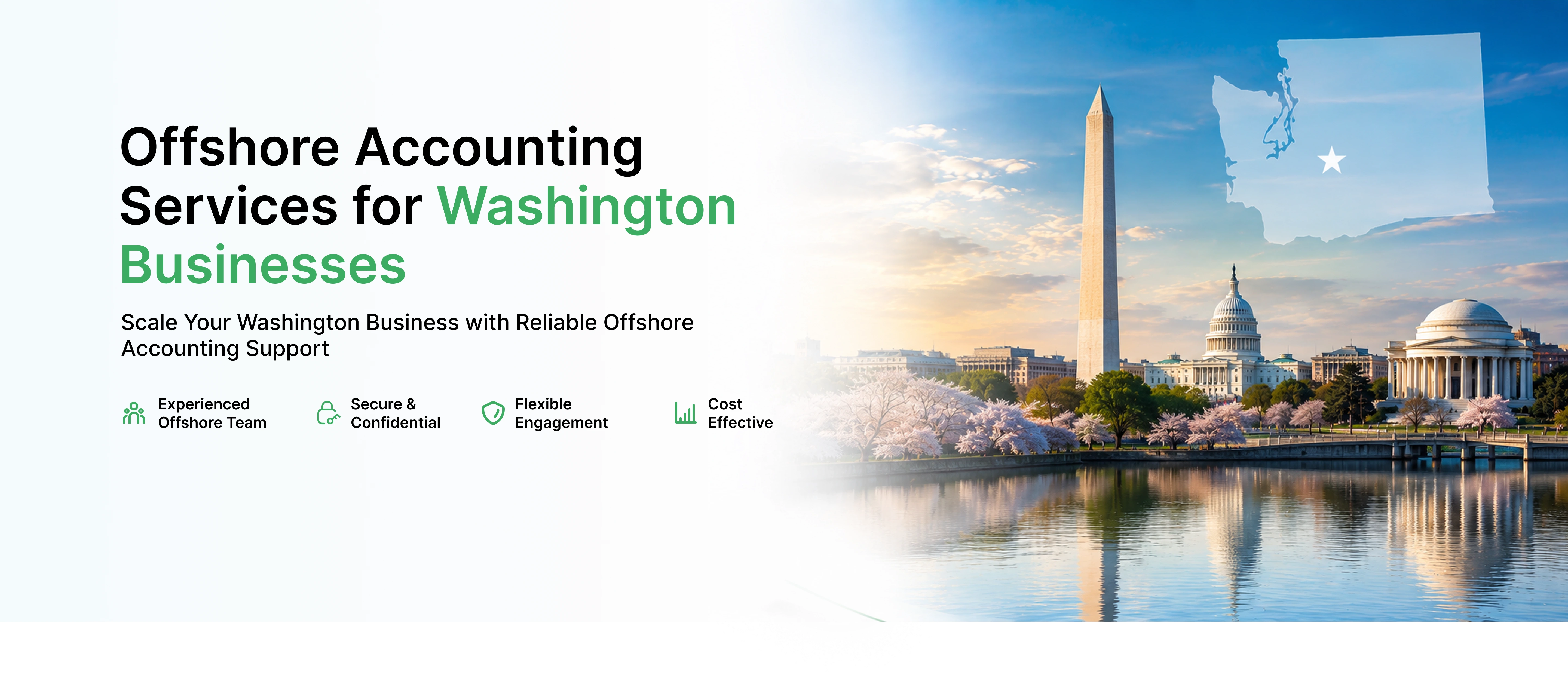 Offshore accounting services for Washington businesses - Seattle and state landmarks