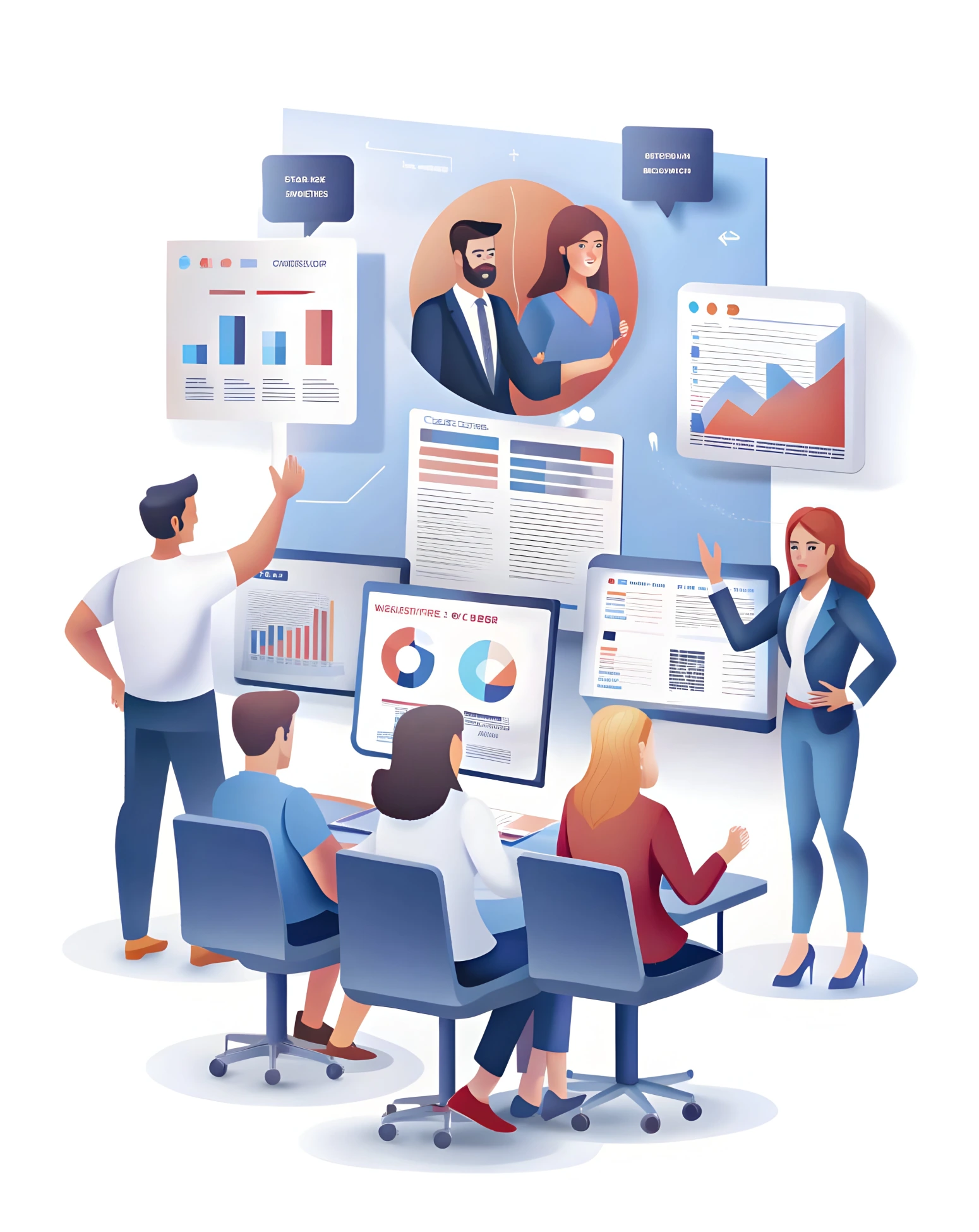 Georgia business team reviewing offshore accounting dashboards