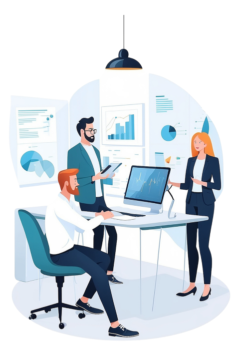 Offshore accounting team collaborating with US business